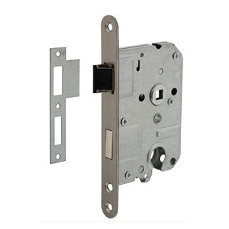 Binnendeurslot DX Dag- en nachtslot PC55 cilinderslot RVS afgerond 1200 serie