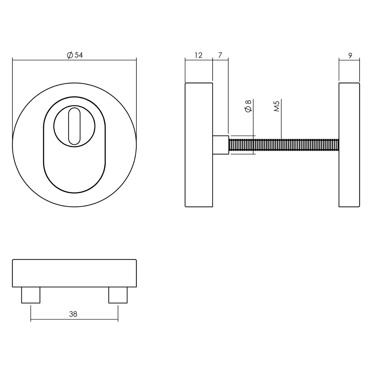 Intersteel Veiligheidsrozet RVS rond met kerntrekbeveiliging - Afbeelding 2