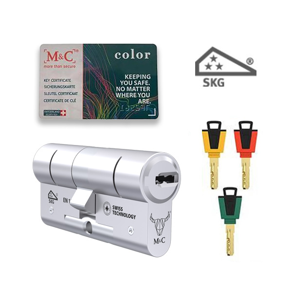 Cilinderslot M&C Color+ dubbele cilinder SKG3 - Afbeelding 4