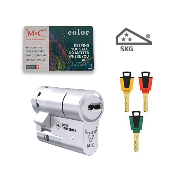 Cilinderslot M&C Color+ halve cilinder SKG3 - Afbeelding 4