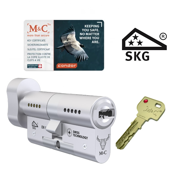 Cilinderslot M&C Condor knopcilinder SKG3 - Afbeelding 2