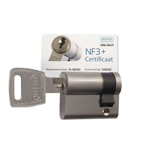 Cilinderslot Nemef NF3+ halve cilinder SKG3 131/9P