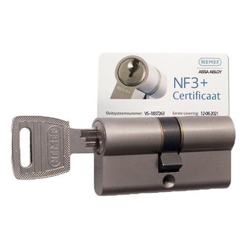 Cilinderslot Nemef NF3+ dubbele cilinder SKG3 132/9P