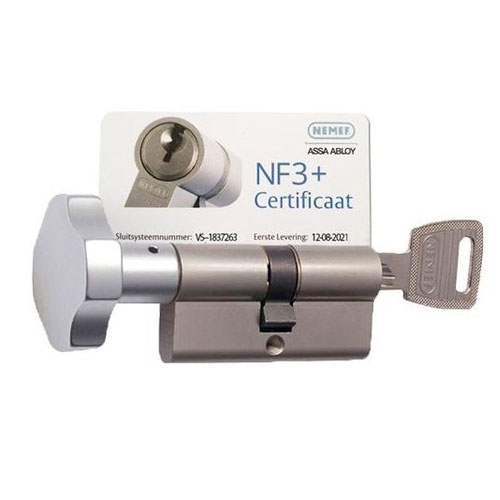 Cilinderslot Nemef NF3+ knopcilinder SKG3 133/9P