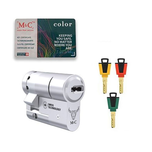 Cilinderslot M&C Color+ halve cilinder SKG3