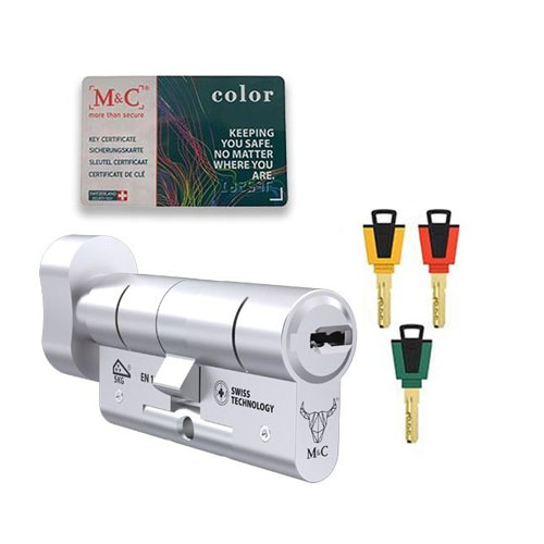 Cilinderslot M&C Color+ knopcilinder SKG3