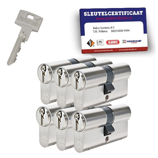 6x gelijksluitende cilindersloten Pfaffenhain Vitess SKG3