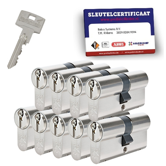 9x gelijksluitende cilindersloten Pfaffenhain Vitess SKG3