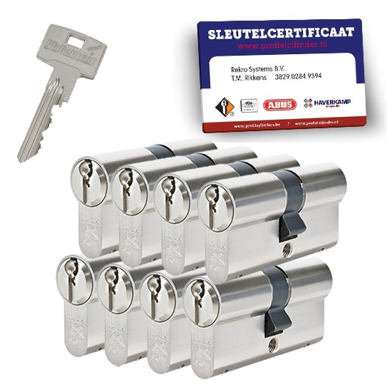 8x gelijksluitende cilindersloten Pfaffenhain Vitess SKG3