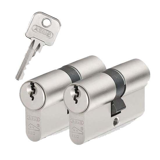 2x gelijksluitende cilindersloten Abus E60 SKG2