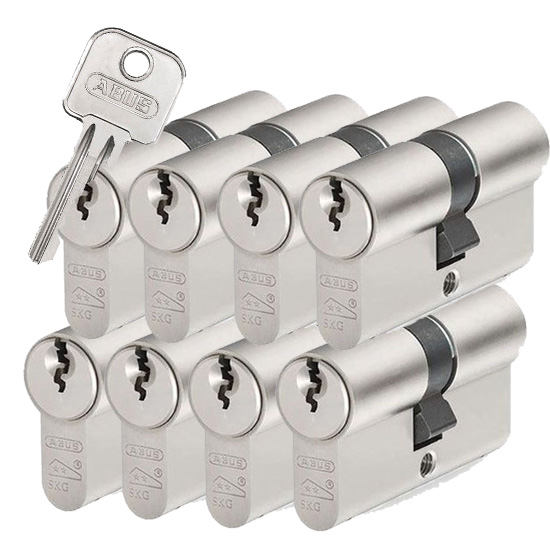 8x gelijksluitende cilindersloten Abus E60 SKG2