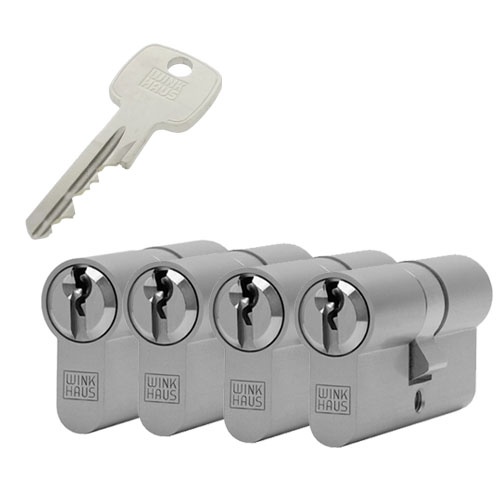 4x gelijksluitende cilindersloten Winkhaus XR cilinder SKG2