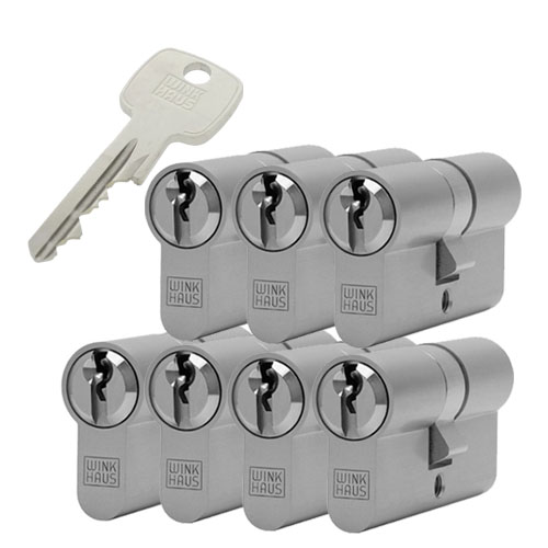 7x gelijksluitende cilindersloten Winkhaus XR cilinder SKG2