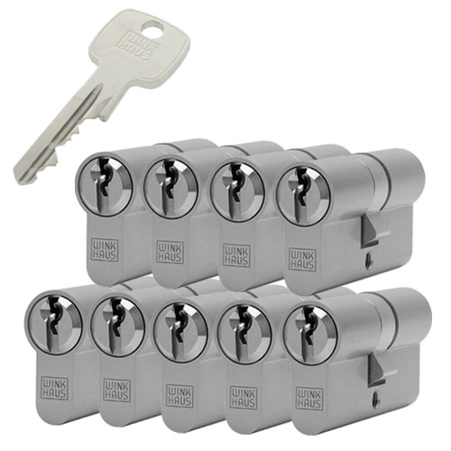 9x gelijksluitende cilindersloten Winkhaus XR cilinder SKG2