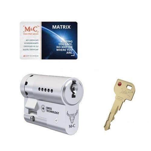 7x gelijksluitende cilindersloten M&C Matrix SKG3 - Afbeelding 3