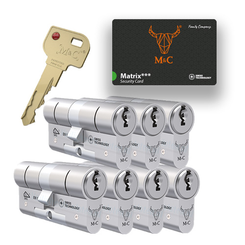 7x gelijksluitende cilindersloten M&C Matrix SKG3