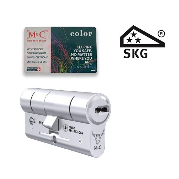 4x gelijksluitende cilindersloten M&C Color+ SKG3 - Afbeelding 3