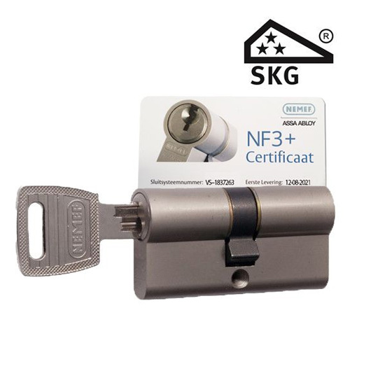 6x gelijksluitende cilindersloten Nemef NF3+ SKG3 132/9P - Afbeelding 2