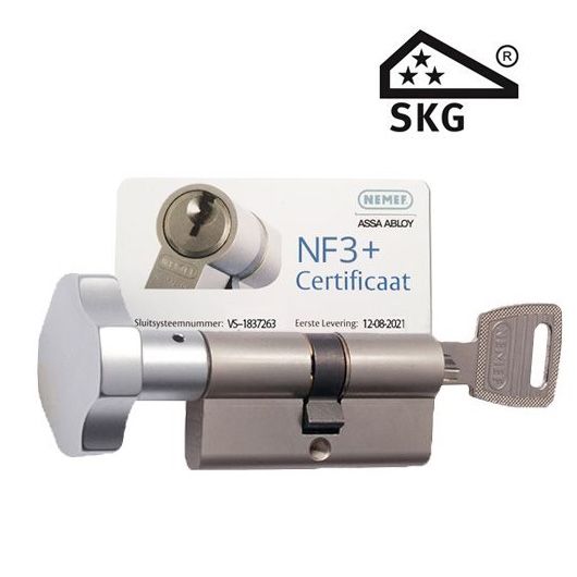 6x gelijksluitende cilindersloten Nemef NF3+ SKG3 132/9P - Afbeelding 4