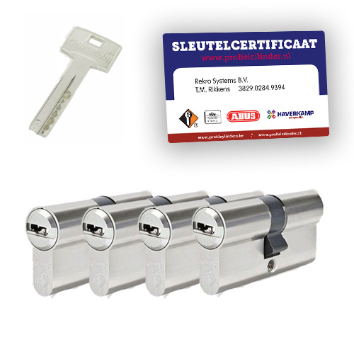 4x gelijksluitende cilindersloten Pfaffenhain M12R SKG2