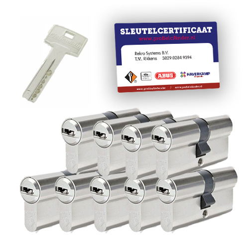 9x gelijksluitende cilindersloten Pfaffenhain M12R SKG2