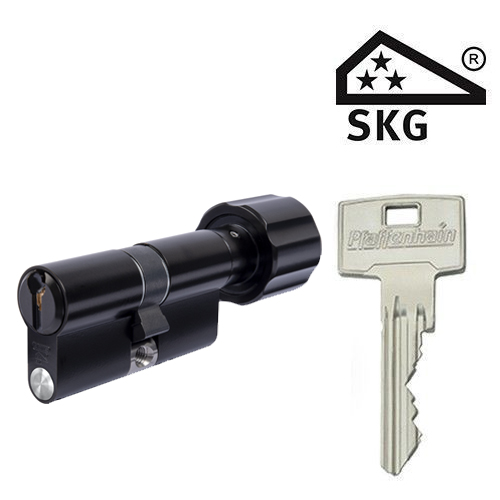 Cilinderslot Pfaffenhain EA zwart SKG3 knopcilinder F14 - Afbeelding 2