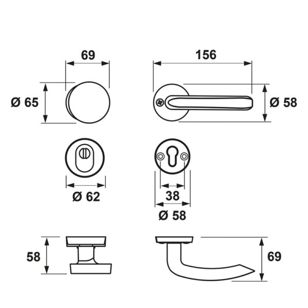 AXA Veiligheidsrozetten knop+PC rond anti-kerntrek OUTLET - Afbeelding 2
