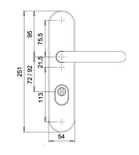 Dieckmann beslag SKG3 Son 8856 greep/kruk D103 F1 Aluminium PC92mm OUTLET - Afbeelding 2