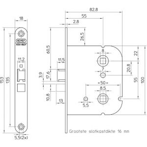 WC slot Nemef 1444 DM55 PC55 - Afbeelding 2