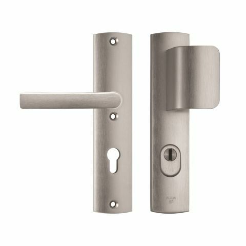 AXA Duwgarnituur Curve Plus D Blok F1 Aluminium geslepen SKG*** PC72 OUTLET