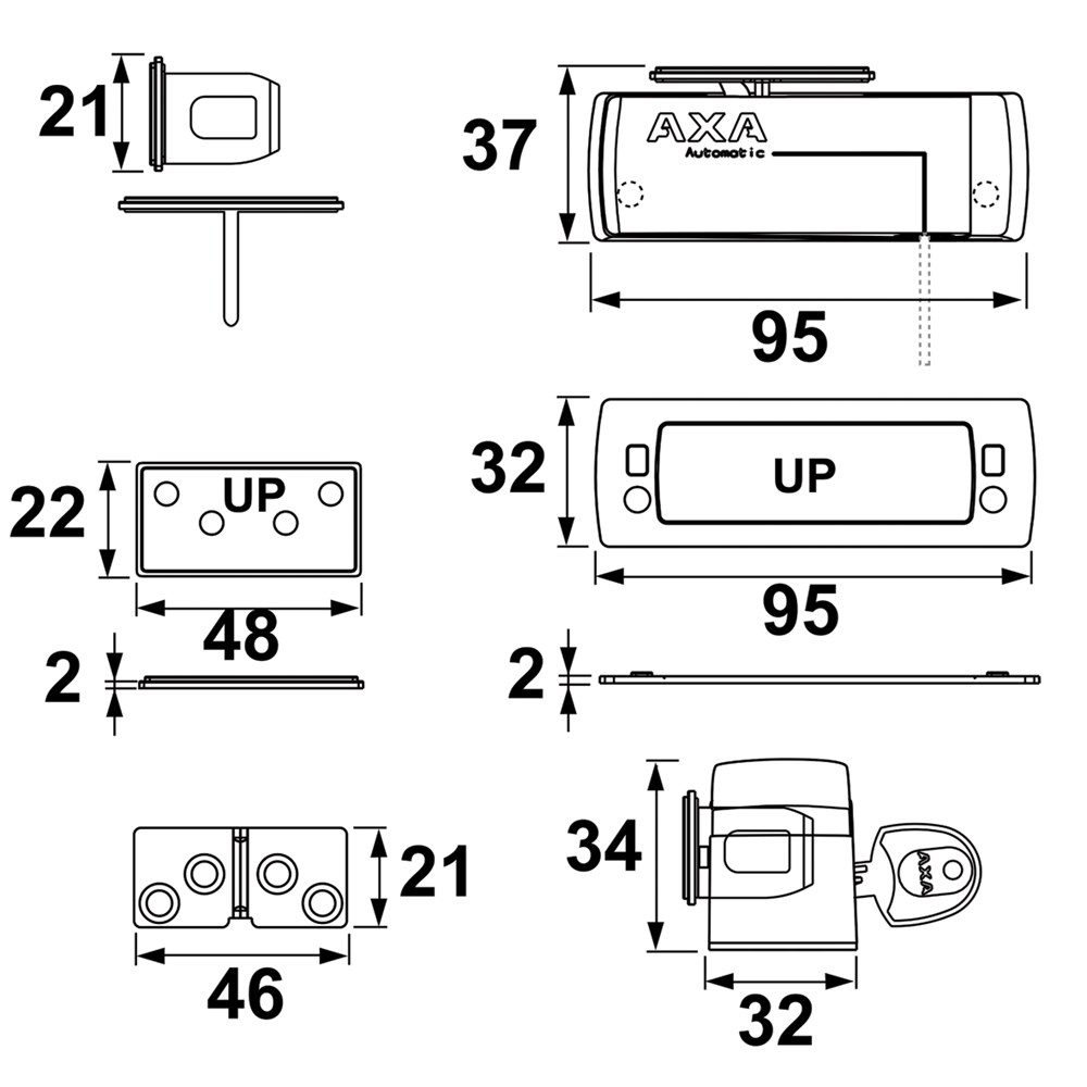 Axa oplegslot 3016 SKG2 wit OUTLET - Afbeelding 3