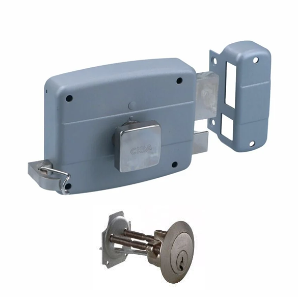Cisa oplegslot 50330 – DM50 – Losse cilinder – met knop – DR1 – DIN Links