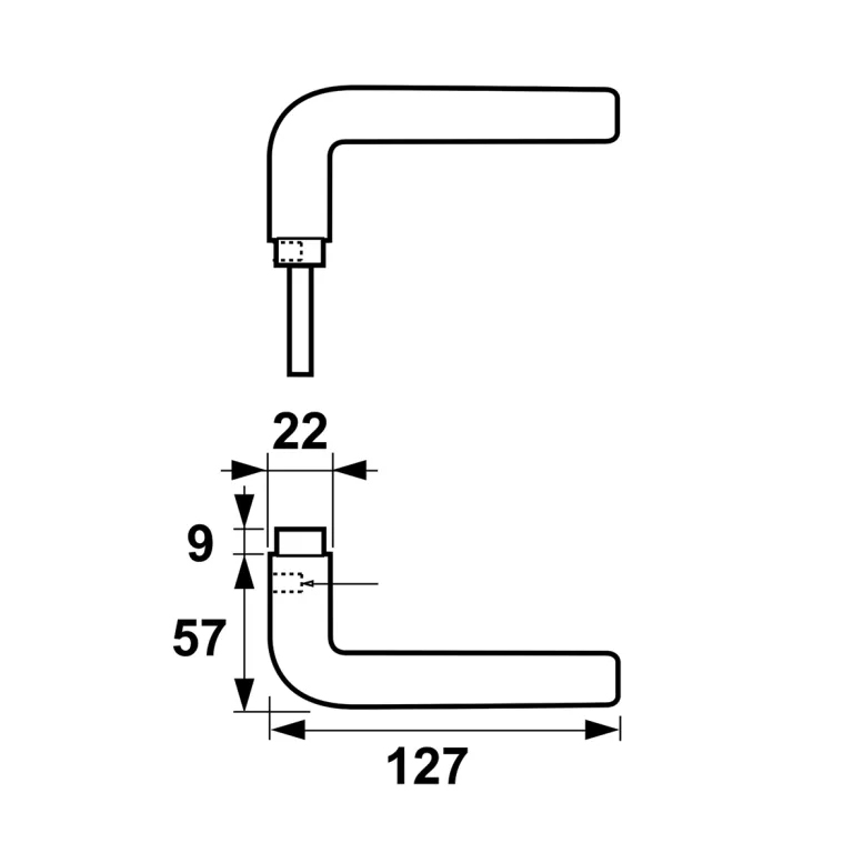 Axa Deurkruk L-model F1 aluminium - Afbeelding 2