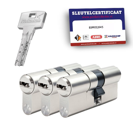 3x gelijksluitende cilindersloten Pfaffenhain Bravus SKG3