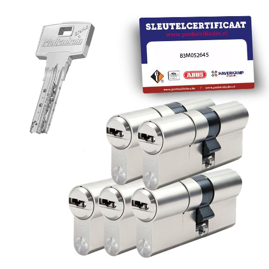 5x gelijksluitende cilindersloten Pfaffenhain Bravus SKG3